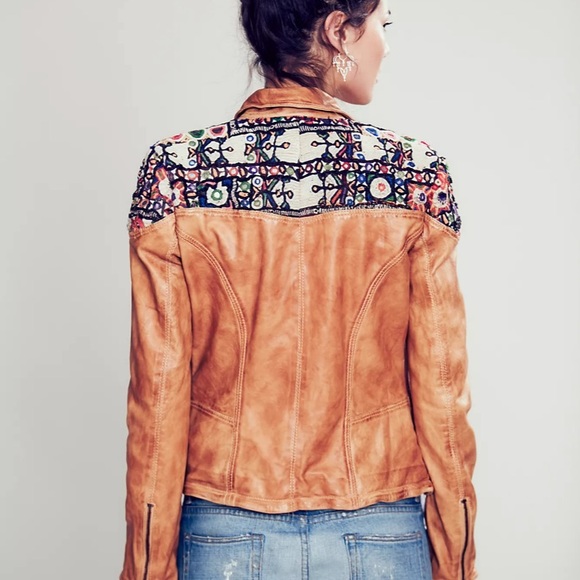 Free People Classic Leather Jacket - Picture 4 of 14